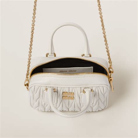 Miu Miu Arcadie matelassé nappa leather mini